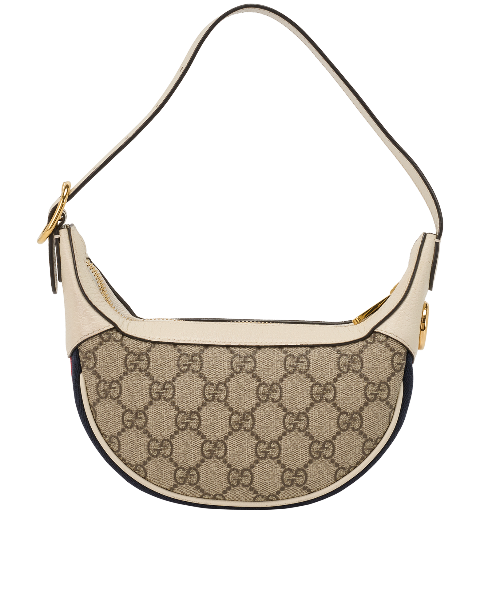Small Ophidia Shoulder Bag, &pound;550, Handbags, Beige/Cream, Canvas, Back view